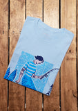 T-Shirt Sirène Pêcheuse - Bleu