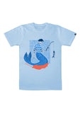 T-Shirt Sirène Pêcheuse - Bleu